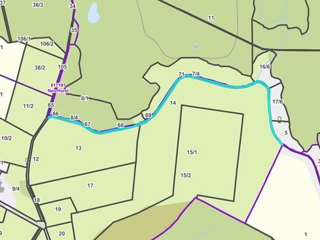 Lageskizze Flurstück 14 - 14 Ufer-, Wasser- & Grünlandflächen im Kreis Herzogtum Lauenburg **nahe Hamburg und Lübeck**