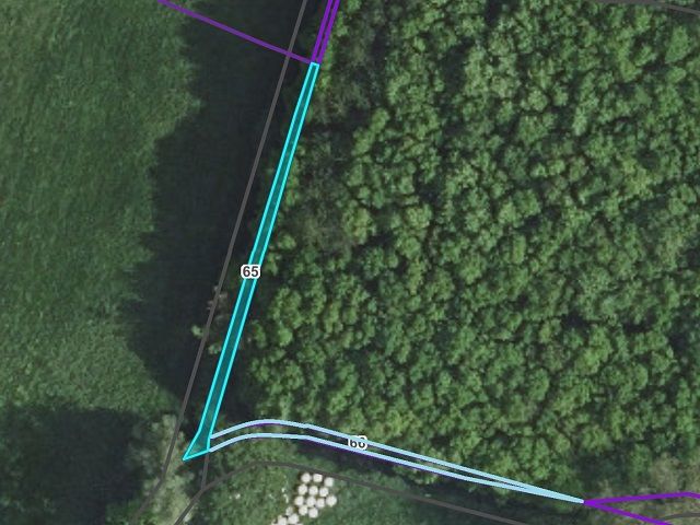 Lageskizze mit Luftbildunterlegung Flurstücke 65 und 66 - 14 Ufer-, Wasser- & Grünlandflächen im Kreis Herzogtum Lauenburg **nahe Hamburg und Lübeck**