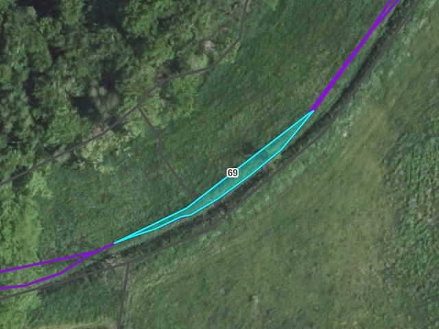 Lageskizze mit Luftbildunterlegung Flurstück 69 - 14 Ufer-, Wasser- & Grünlandflächen im Kreis Herzogtum Lauenburg **nahe Hamburg und Lübeck**