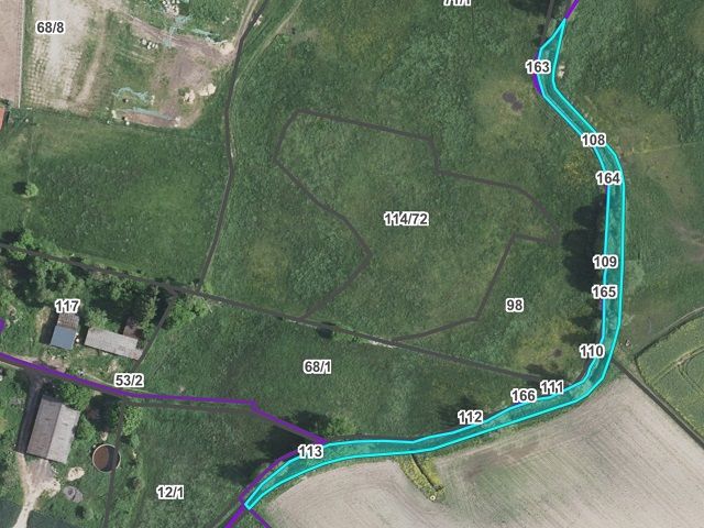 Lageskizze mit Luftbildunterlegung Flurstück 98 - 14 Ufer-, Wasser- & Grünlandflächen im Kreis Herzogtum Lauenburg **nahe Hamburg und Lübeck**