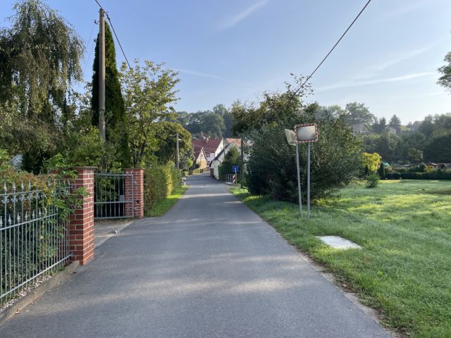 Straßenansicht Talweg - Über 9.500 m² Grünfläche teilweise mit Baum-/Strauchbewuchs neben Wohngrundstücken - Lage teilweise im Innenbereich
