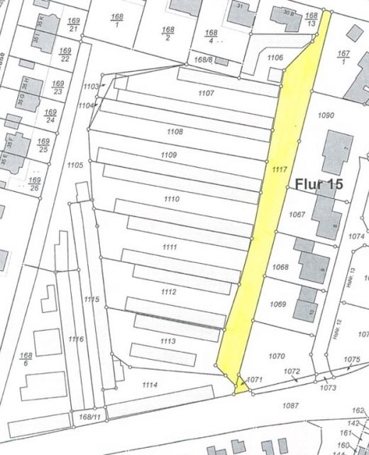 Anlage 2 zum notariellen Grundstückskaufvertrag Skizze Grunddienstbarkeit - 12 vermietete/verpachtete Garagen in der Kreisstadt Köthen ** Jahreserlös rund 2.400 Euro**