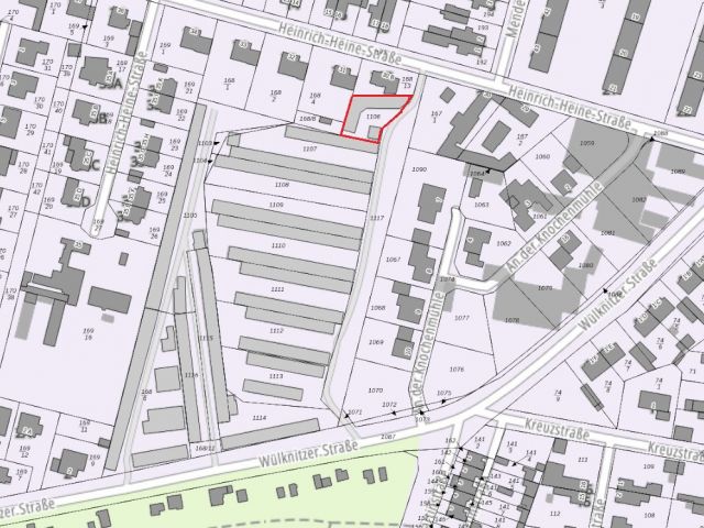 Lageskizze - 12 vermietete/verpachtete Garagen in der Kreisstadt Köthen ** Jahreserlös rund 2.400 Euro**