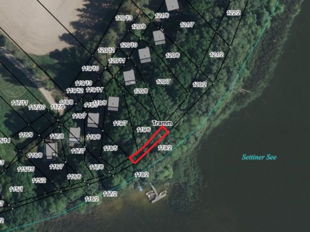 Lageskizze - Grundstück in unmittelbarer Ufernähe zum Settiner See **ca. 24 km von Schwerin entfernt**