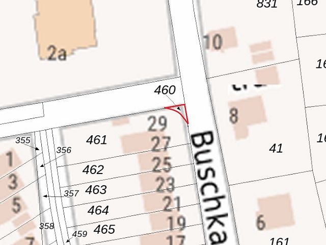 Lageskizze Flurstück 460 - Drei Freiflächen in einem Wohngebiet im östlichen Ruhrgebiet