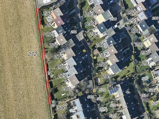 Lageskizze Flurstück 272 - Drei Freiflächen in einem Wohngebiet im östlichen Ruhrgebiet