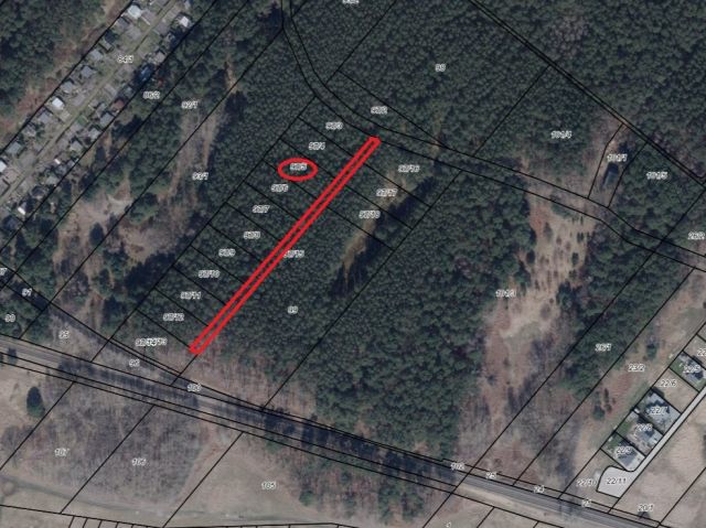 Lageskizze mit Luftbildunterlegung und Zuwegung - Waldfläche auf der Insel Usedom **nahe Ostseestrand von Zinnowitz**