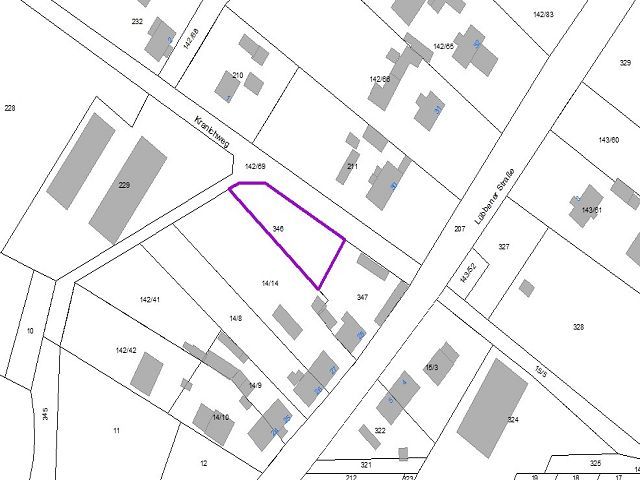 Lageskizze - Vertragsfreies Innenbereichs-Grundstück in Ortslage etwa 4 km vom Schwielochsee entfernt