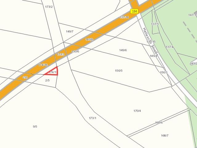 Lageskizze für Flurstück 174/17 - 2 vertragslos genutzte Landwirtschaftsflächen nördlich von Leipzig