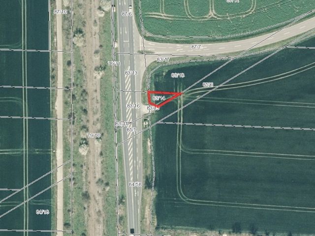 Lageskizze mit Luftbildunterlegung für Flurstück 83/14 - 2 vertragslos genutzte Landwirtschaftsflächen nördlich von Leipzig