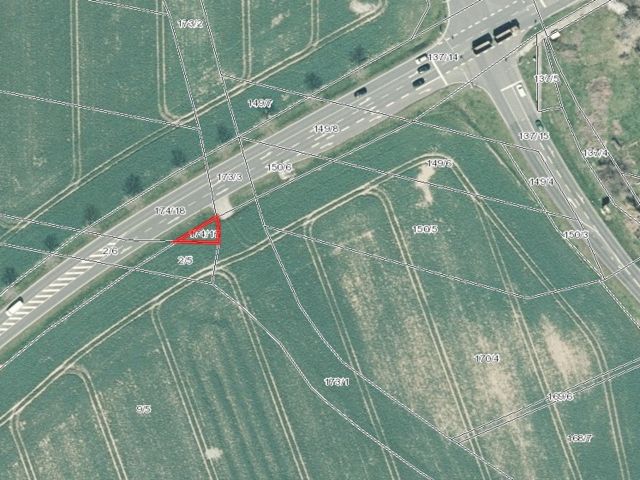 Lageskizze mit Luftbildunterlegung für Flurstück 174/17 - 2 vertragslos genutzte Landwirtschaftsflächen nördlich von Leipzig