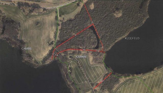 Umgebungsskizze - Wasser-/Verbindungsgräben zwischen dem ´Cambser See´ und dem ´Weißer See´ ca. 11 km nordöstlich von Schwerin