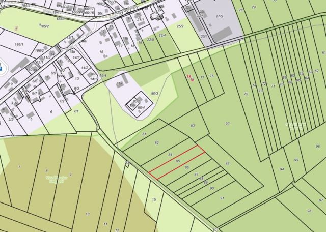 Lageskizze - Waldfläche nahe dem Stettiner Haff **Miteigentum zu 1/2 Anteil**