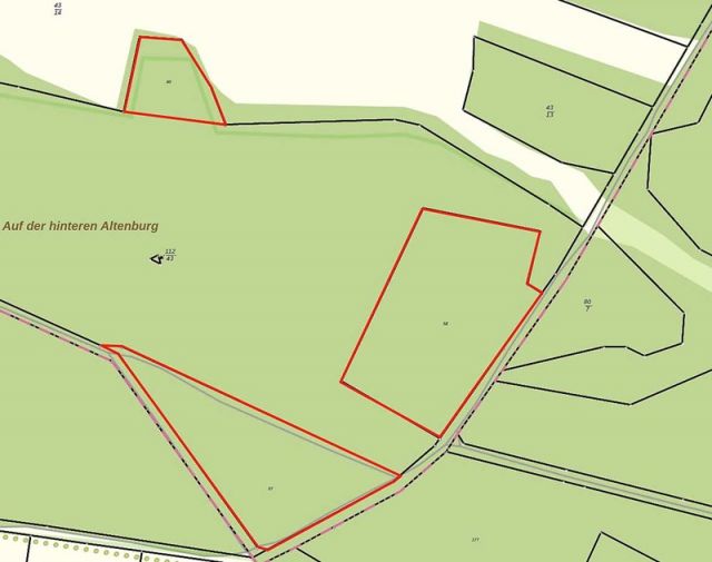 Lageskizze - Insgesamt über 3,2 ha Holzungs-/Waldflächen in Quedlinburg 