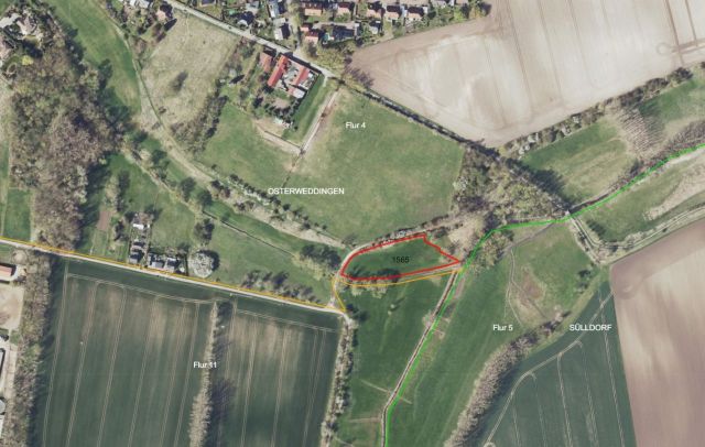 Lageskizze - Bis 30.09.2024 verpachtete landwirtschaftlich genutzte Fläche in der Magdeburger Börde