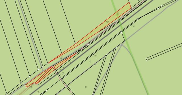 Lageskizze Flurstücke 100/3, 8/1 und 1018/85 - 5 Wald-/Holzungsflächen an der Bahntrasse Magdeburg - Berlin