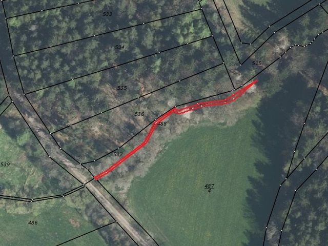 Lageskizze Flurstück 488 - Zwei bewaldete Splitterflächen in der Görsdorfer Heide nahe der Landesgrenze zu Bayern