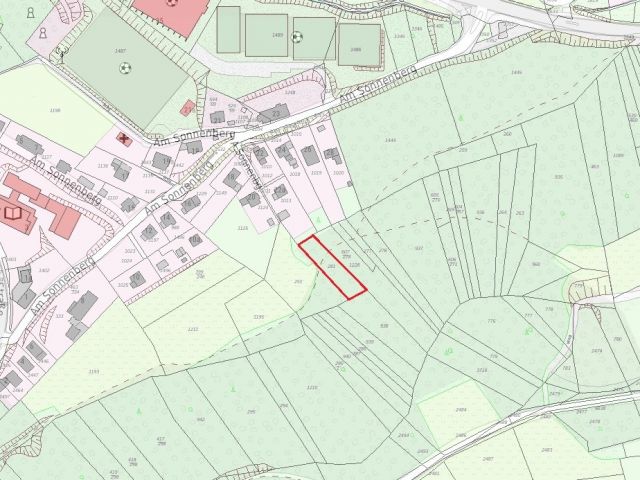 Lageskizze - Vertragsfreies Grundstück hinter Wohnhäusern in Gummersbach 