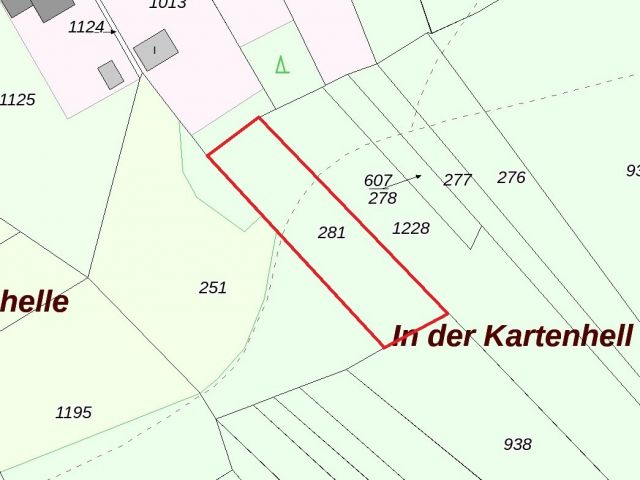 Lageskizze - Vertragsfreies Grundstück hinter Wohnhäusern in Gummersbach 