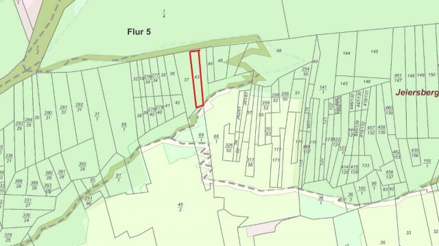 Lageskizze Flurstück 43 - 3 bewaldete, naturbelassene Hangflächen oberhalb von Weinanbauflächen mit Blick auf die Mosel