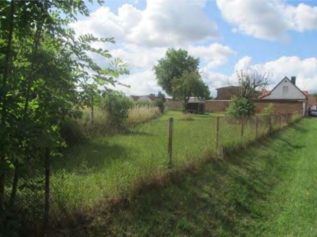 Blick auf Verkaufsflurstück 1 und Umgebung - Grundstück im Innenbereich und bis 30.09.2024 verpachtete landwirtschaftliche Fläche ca. 30 km nördlich von Halle/Saale