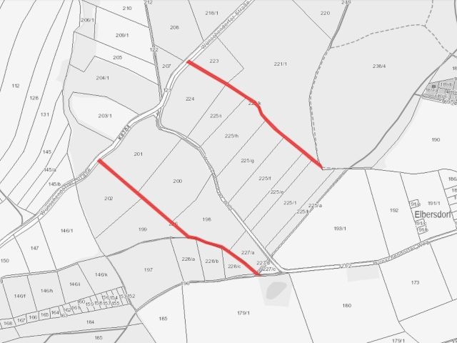 Lageskizze - Zwei Waldwege an der Wünschendorfer Straße **nahe 3-Kastatien-See**
