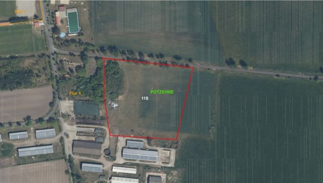Lageskizze - Über 3 Hektar bis 30.09.2028 verpachtete Landwirtschaftsfläche ** Jahrespacht ca. 683 € **