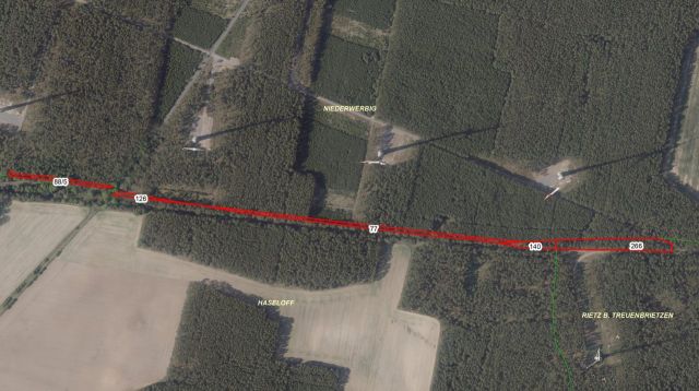 Lageskizze Flurstücke in Haseloff und Niederwerbig  - Splitterflächen in Potsdam-Mittelmark **insgesamt über 2 Hektar**