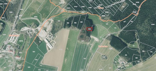 Umgebungsskizze - Waldfläche im Vogtland ca. 10 km östlich vom Plauener Zentrum entfernt