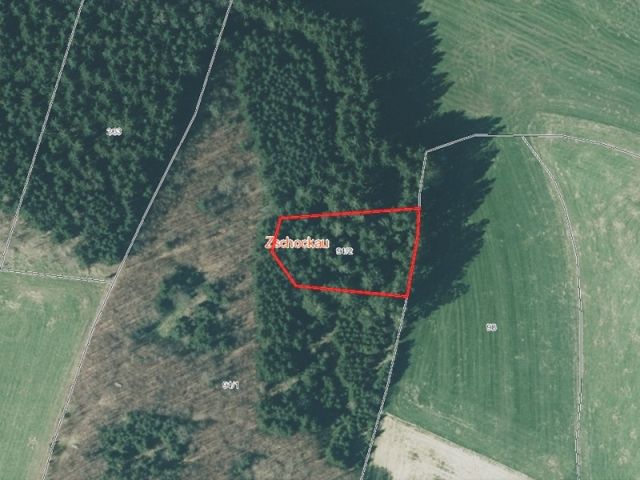 Lageskizze - Waldfläche im Vogtland ca. 10 km östlich vom Plauener Zentrum entfernt