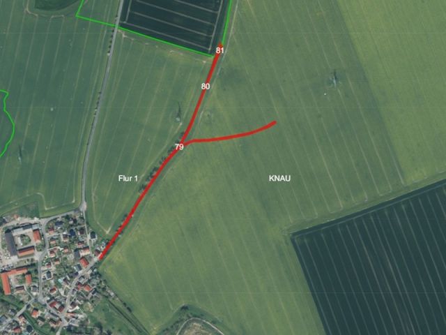 Lageskizze - Schmale Landwirtschafts- und Wegefläche in der Skatstadt Altenburg