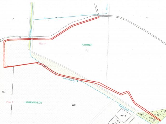Lageskizze - Langes schmales Grundstück am Wutzsee