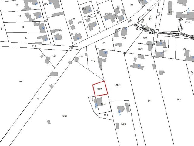 Lageskizze - Waldfläche am westlichen Ortrand neben einem Wohnhaus
