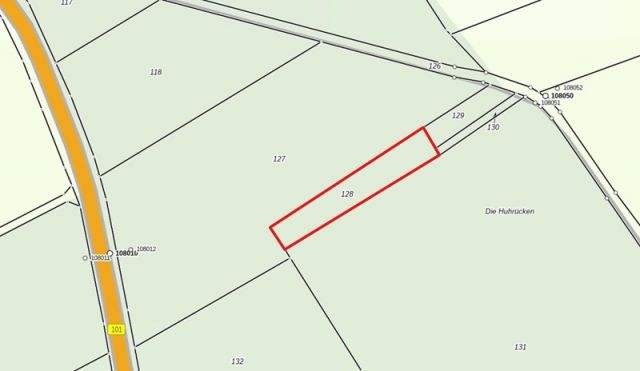 Lageskizze Flurstück 128 - 3 Waldflächen mit insgesamt über 1,5 ha in Streulage um Uebigau-Wahrenbrück im Elbe-Elster-Kreis