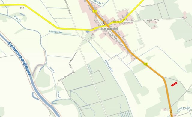 Lageskizze Flurstück 59 - 3 Waldflächen mit insgesamt über 1,5 ha in Streulage um Uebigau-Wahrenbrück im Elbe-Elster-Kreis