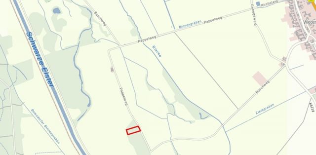 Lageskizze Flurstück 59 - 3 Waldflächen mit insgesamt über 1,5 ha in Streulage um Uebigau-Wahrenbrück im Elbe-Elster-Kreis