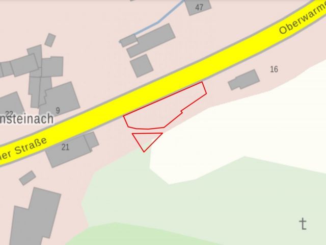 Lageskizze - Freifläche im Wohngebiet neben und gegenüber von Wohnhäusern **Lage im Luftkurort**