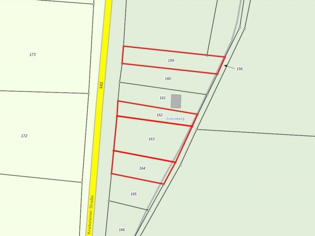 Lageskizze - Vertragsfreie und bewaldete Grundstücke an der Kriebsteiner Straße **nahe der Zschopau**