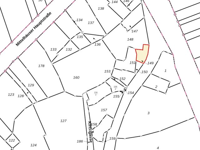 Lageskizze - Leerstehendes Einfamilienhaus mit Anbau ca. 40 km westlich der Hallenser Altstadt