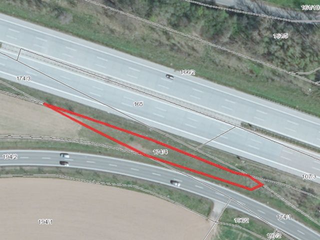 Lageskizze - Brachliegendes Grundstück zwischen der B 180 und A 4