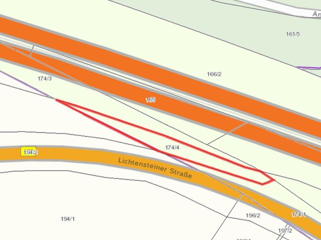 Lageskizze - Brachliegendes Grundstück zwischen der B 180 und A 4