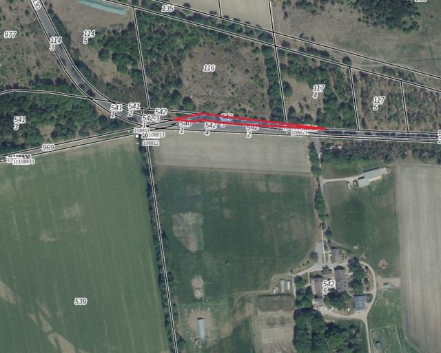 Lageskizze mit Luftbildunterlegung - Flurstück 540-3 - Vertragsfreie Splitterflächen in Kolkwitz **etwa 14 km von Cottbuser Zentrum entfernt**