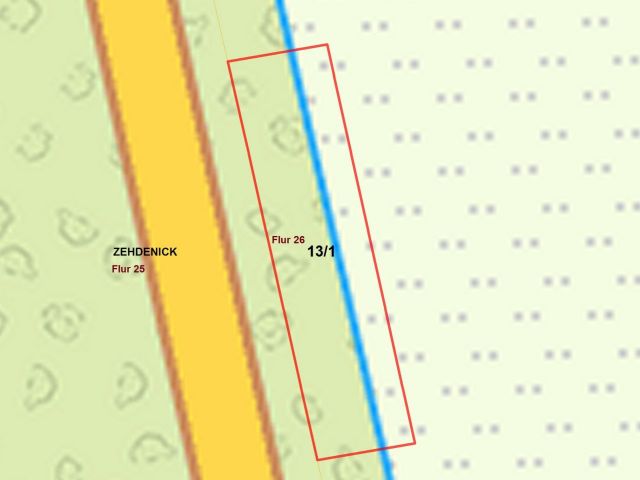 Lageskizze - Vertragsfreie Fläche mit Baumbewuchs an der B 109