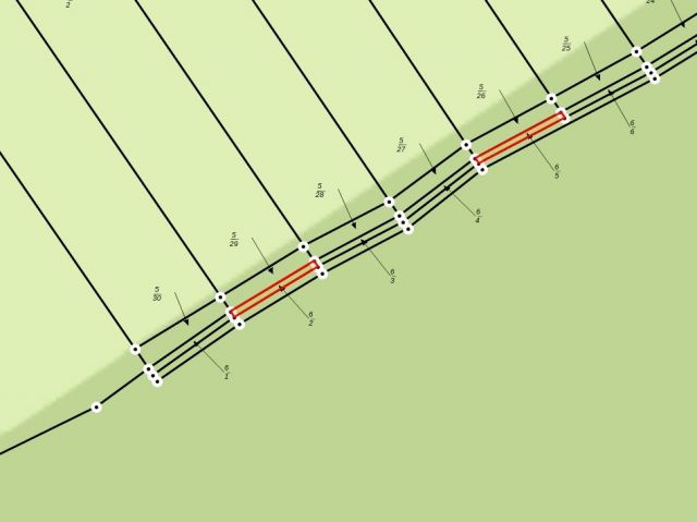 Lageskizze - Vertragsfreie Kleinstflächen am Rande eines größeren Waldgebietes 