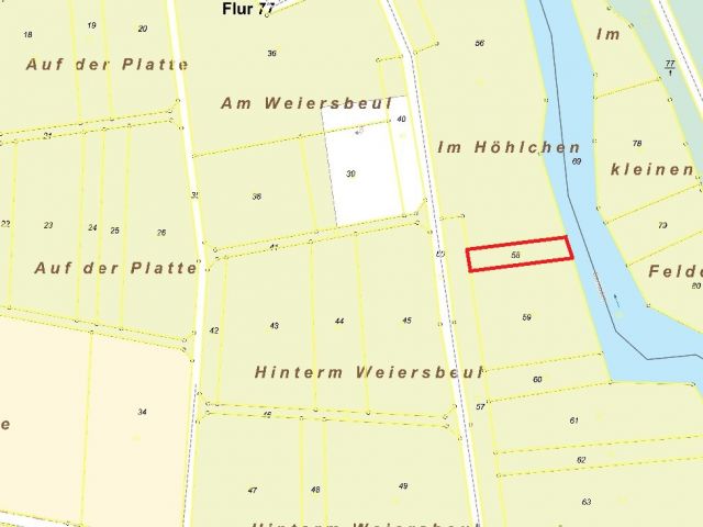 Lageskizze mit Umgebung - Grünland-/Landwirtschaftsfläche am ´Dernbach´