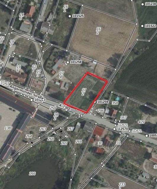 Lageskizze - Baugrundstück in Angermünde in der Uckermark  **ruhige und naturnahe Lage**