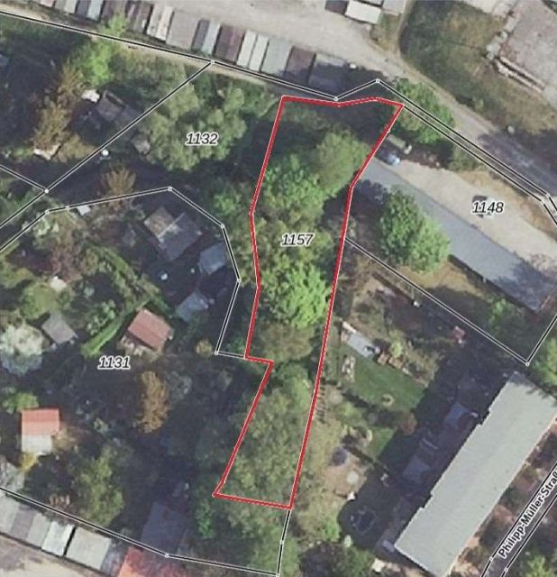 Lageskizze - Vertragsfreie mit Bäumen und Sträuchern bewachsene Fläche im Berliner Umland