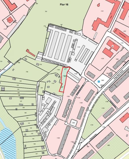 Umgebungsskizze - Vertragsfreie mit Bäumen und Sträuchern bewachsene Fläche im Berliner Umland