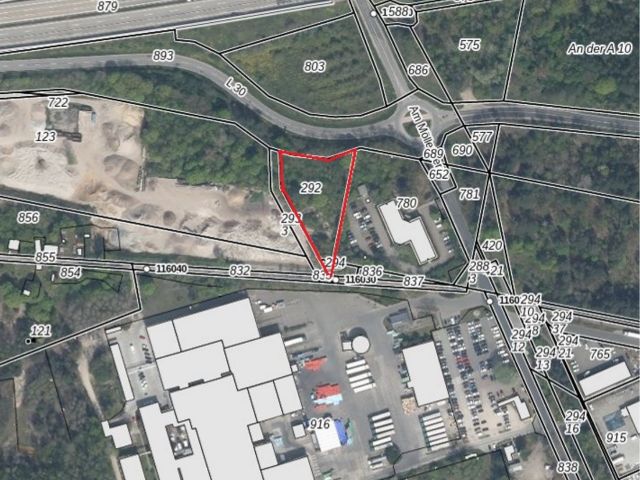 Lageskizze - Vertragsfreies Grundstück im Gewerbegebiet südlich der A10 und südöstlich der Berliner Stadtgrenze