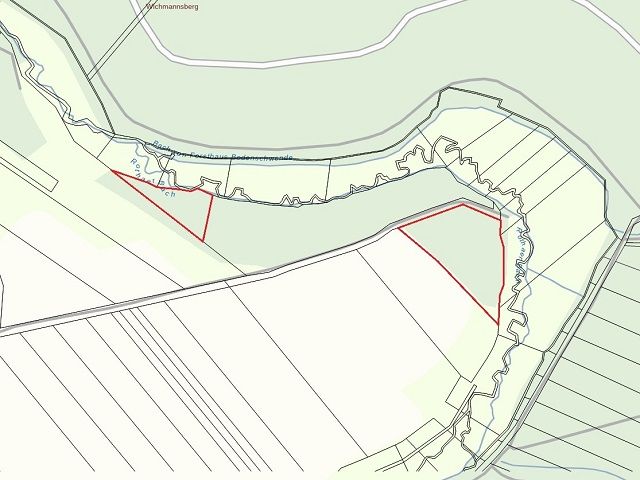 Lageskizze - Vertragsfreier Wald mit einer Größe von etwa 1,1 Hektar im südöstlichen Harz *hoher Totholzanteil*